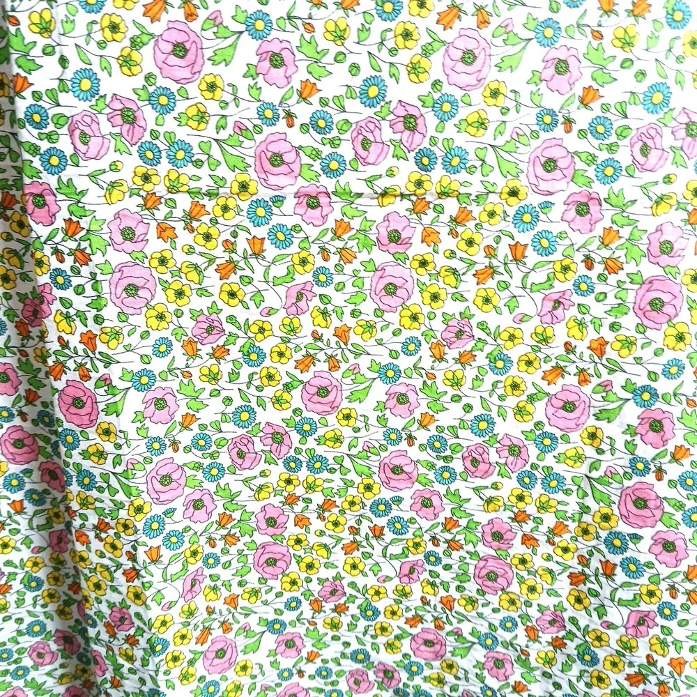 Liberty Of London For Target Women Shawl Wrap Pink Yellow Cotton Fringe Floral